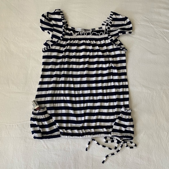 Necessary Objects Navy & White Striped Top - Picture 6 of 7